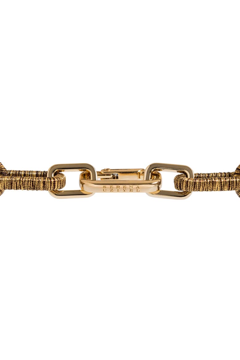 Catena Rectangular Necklace Antique Gold, Alternate, color, Antique Gold