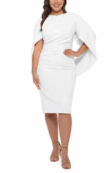 Betsy & Adam Drape Back Cocktail Dress