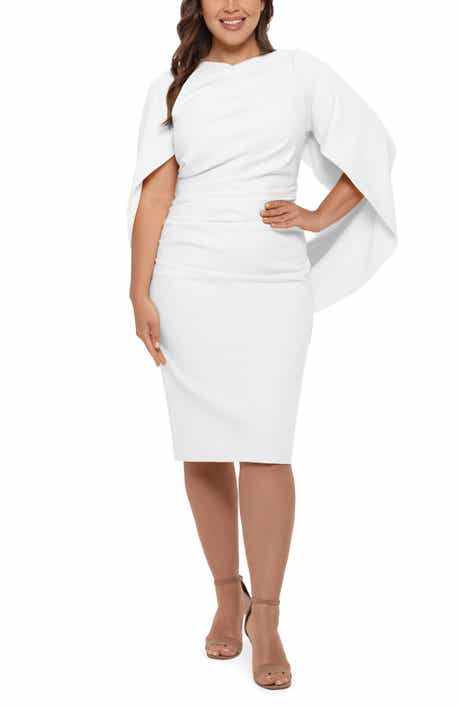 Betsy & Adam Drape Back Cocktail Dress