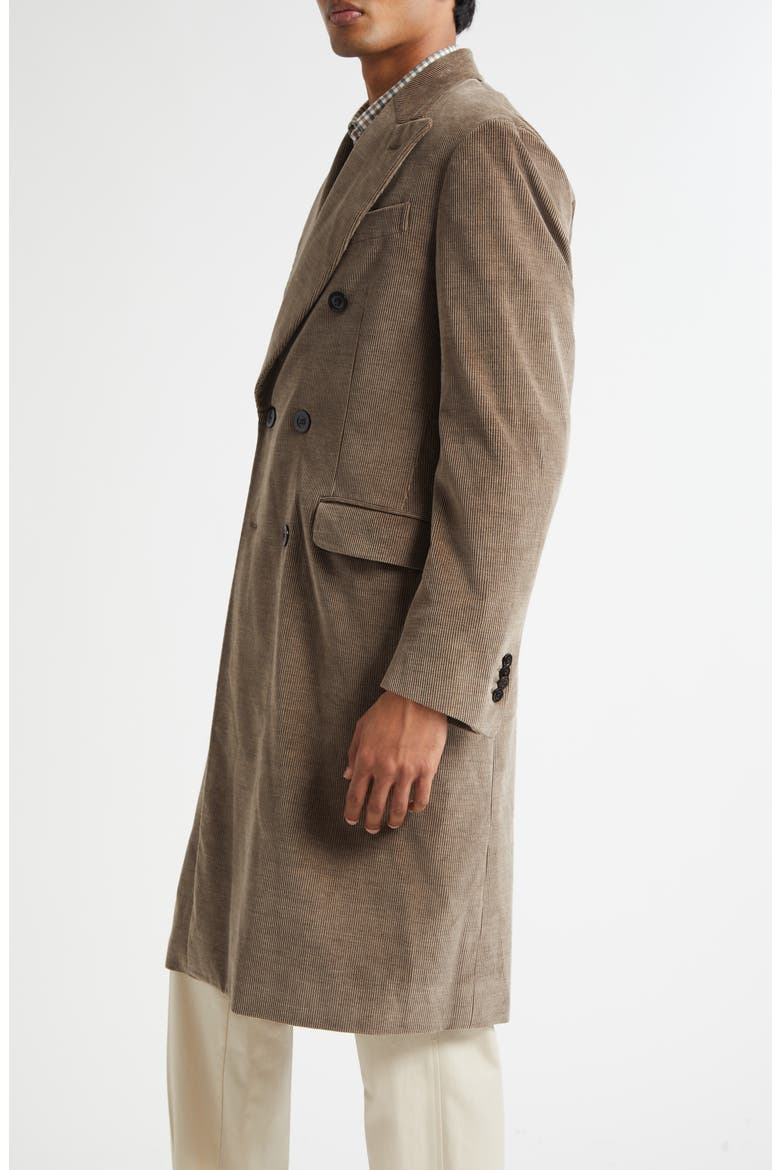 Double Breasted Corduroy Coat, Alternate, color, SAND