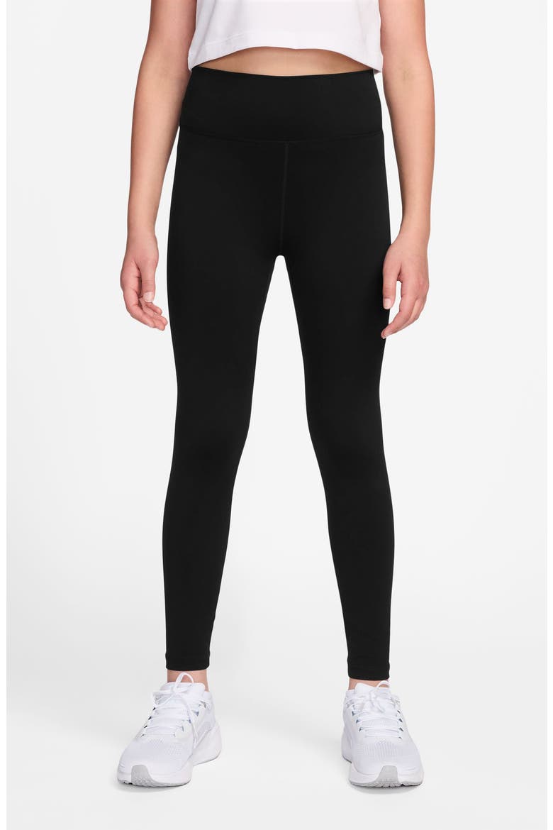 Kids' Mavn Dri-FIT High Waist Leggings, Main, color, 010 BLACK/BLACK