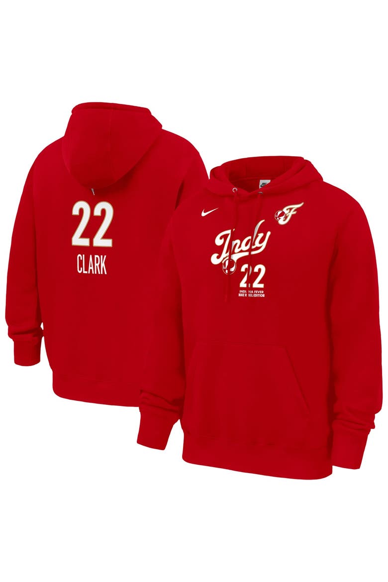 Men's Nike Caitlin Clark Red Indiana Fever Rebel Edition Name & Number Hoodie, Main, color, Red