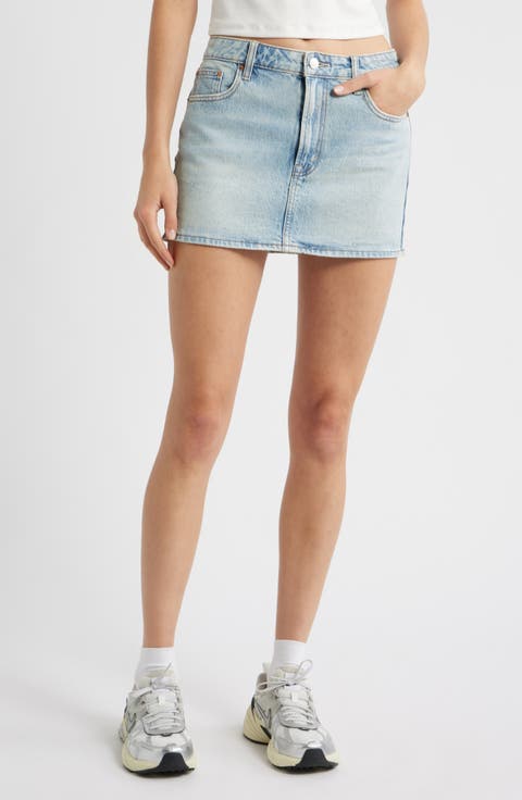 Chaya Mid Rise Denim Miniskirt