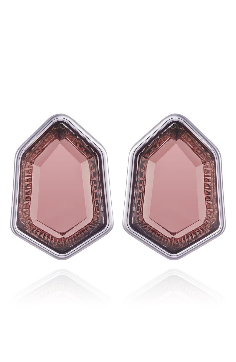 Vince Camuto Glass Stone Stud Earrings, Main, color, Silver Tone/ Glass