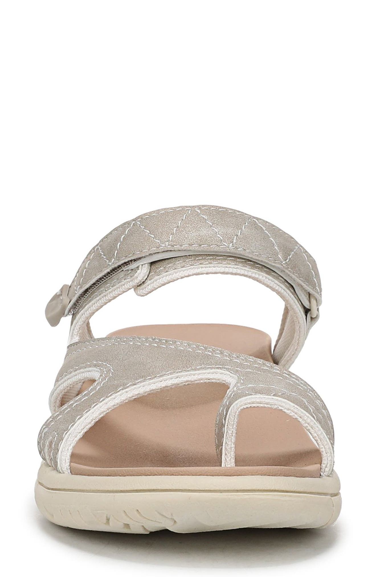 Dr. Scholl's Island Breeze Slide Sandal, Alternate, color, Oyster Grey Faux Leather