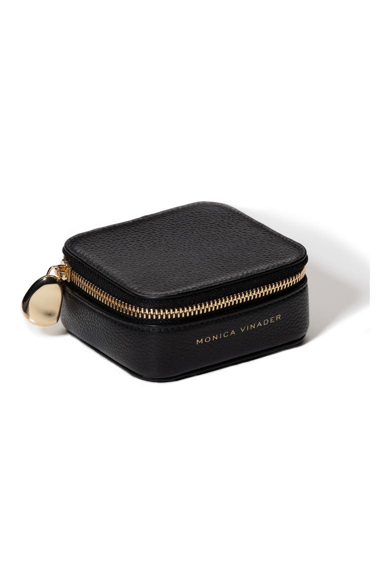 Leather Trinket Box, Main, color, BLACK