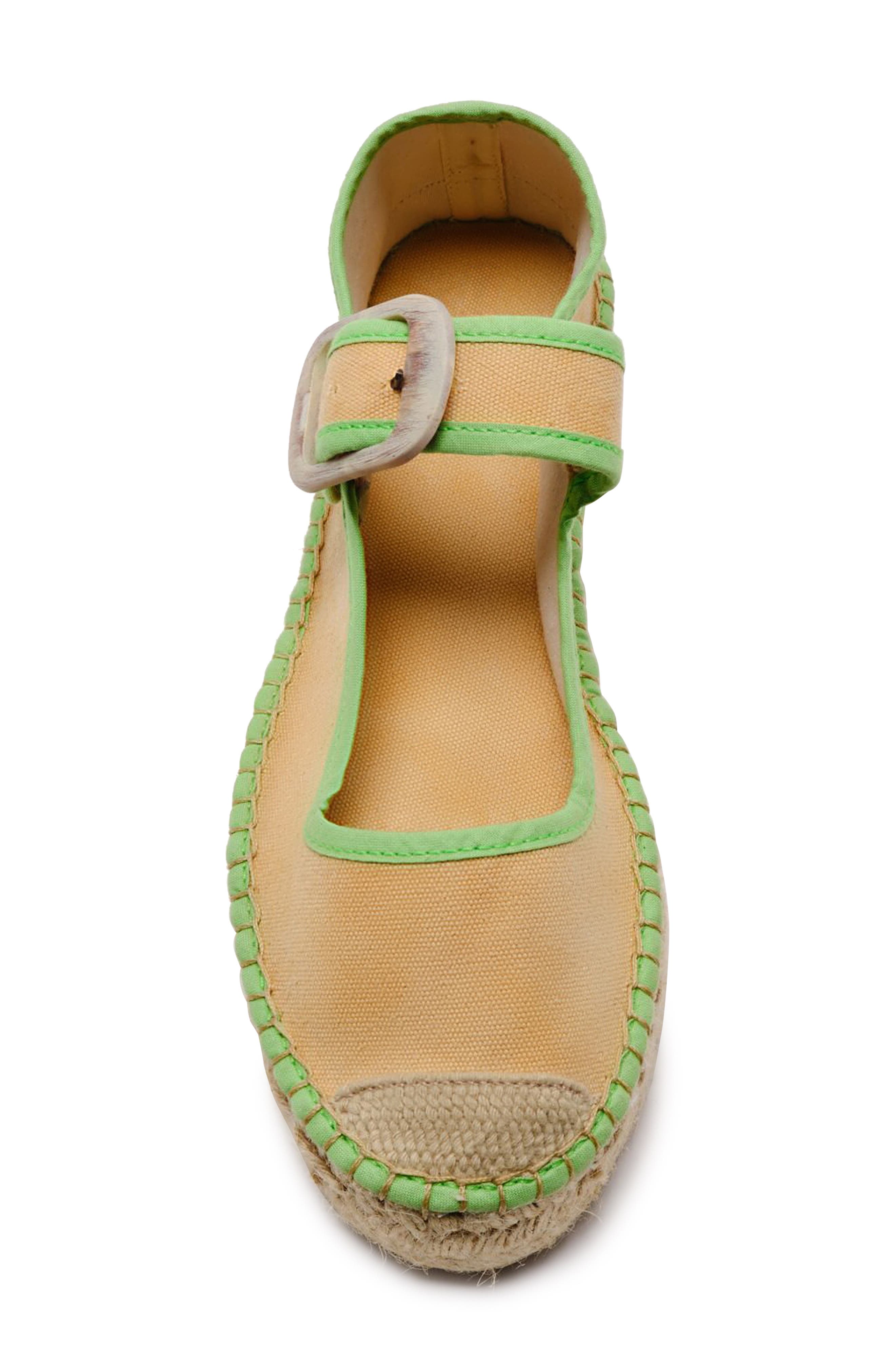 Free People Surfside Platform Espadrille, Alternate, color, Salted Lime
