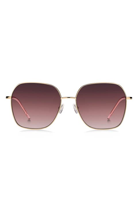 58mm Gradient Square Sunglasses