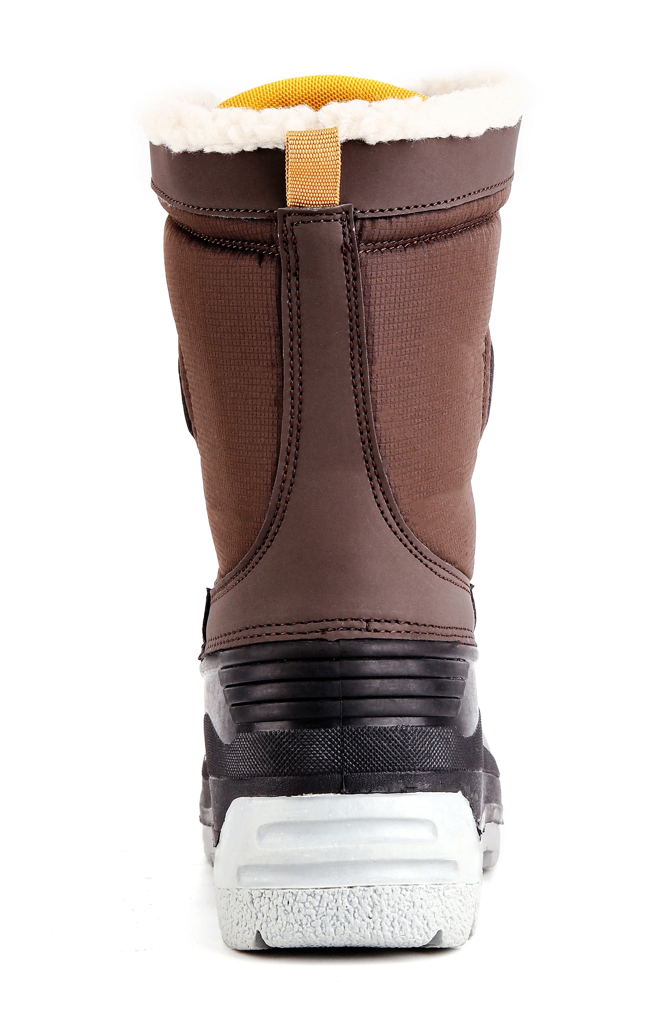 POLAR RANGE Arctic Waterproof Faux-Fur Lined Duck Toe Snow Boot, Alternate, color, Brown