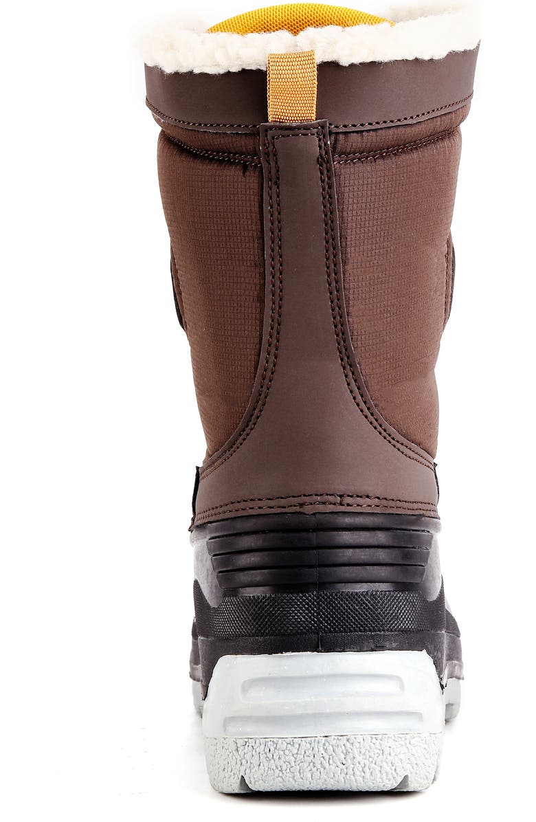 POLAR RANGE Arctic Waterproof Faux-Fur Lined Duck Toe Snow Boot, Alternate, color, Brown