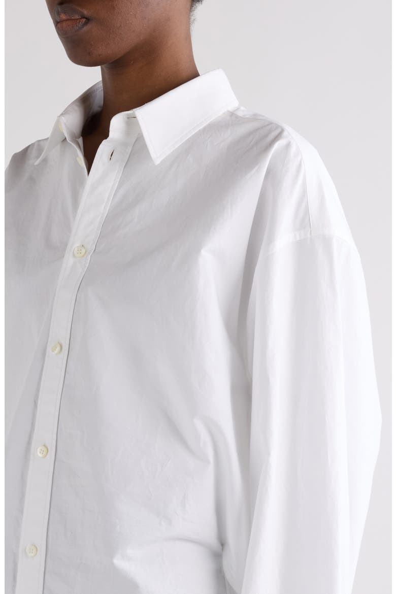 Semifitted Button-Up Shirt, Alternate, color, 9000 WHITE
