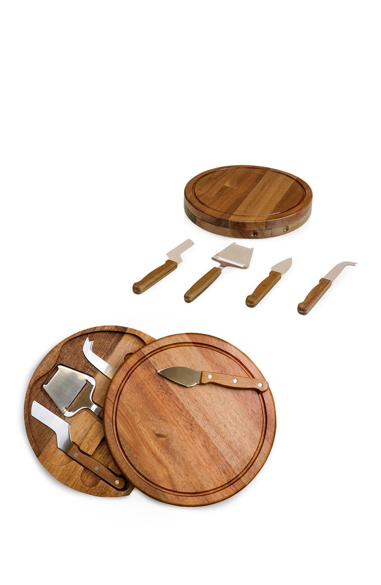 Toscana a Picnic Time Brand TOSCANA Acacia Circo Cheese Cutting Board & Tools Set, Main, color, 
