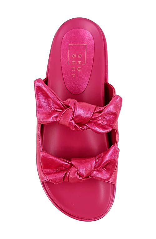 Shushop Kiki Platform Slide Sandal In Pink