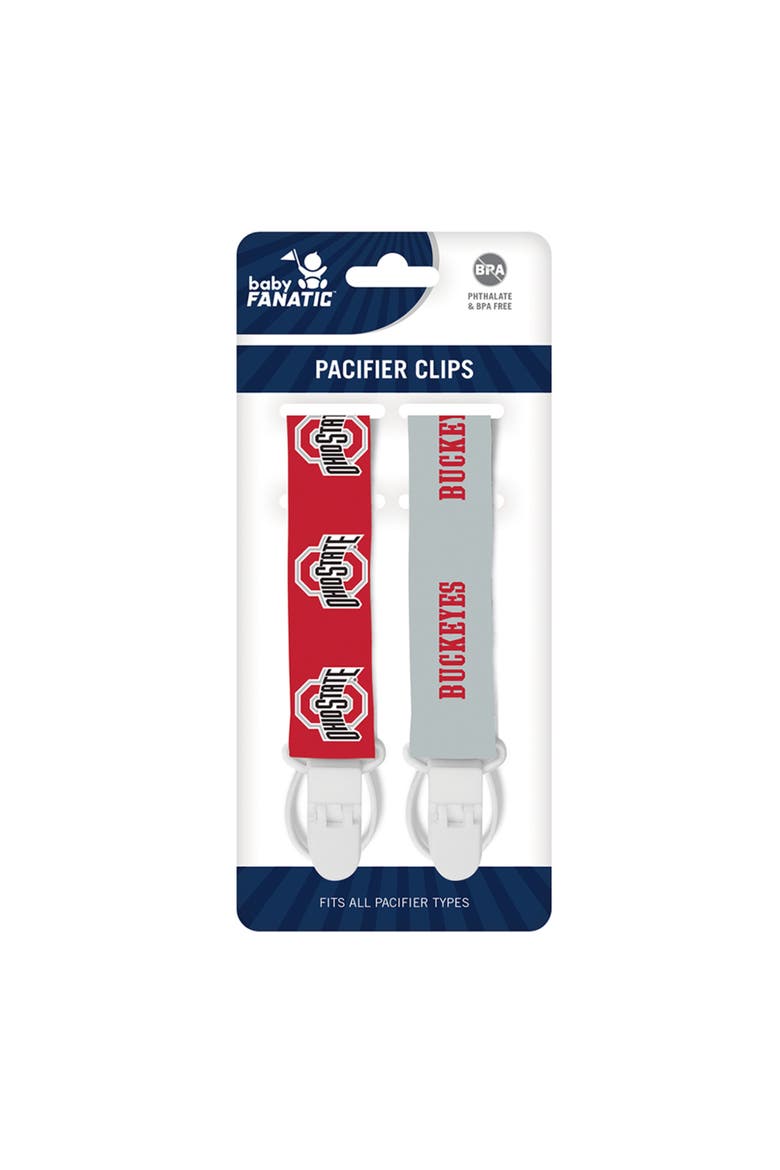 Ohio State Buckeyes Pacifier Clip 2-Pack, Alternate, color, Multicolor