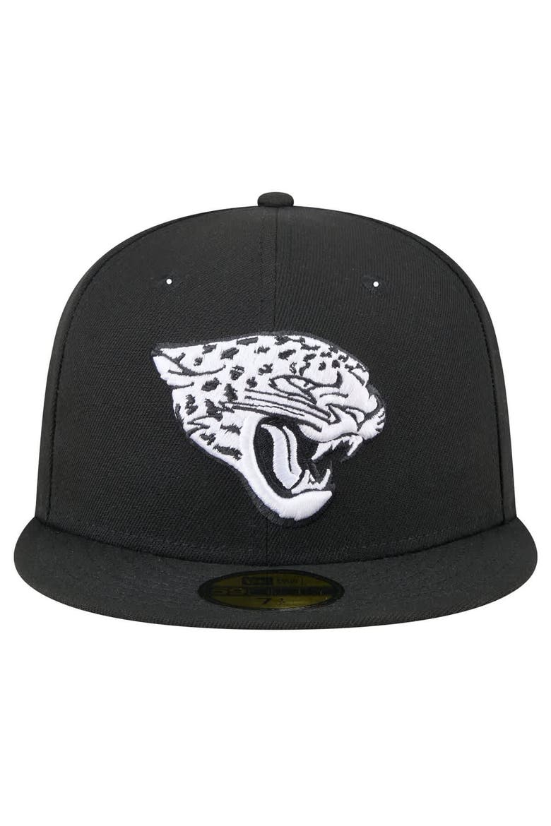 Men's New Era Black Jacksonville Jaguars  Main Patch 59FIFTY Fitted Hat, Alternate, color, Black