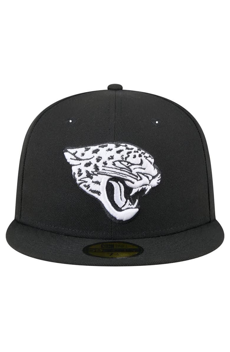 New Era Men's New Era Black Jacksonville Jaguars  Main Patch 59FIFTY Fitted Hat, Alternate, color, Black