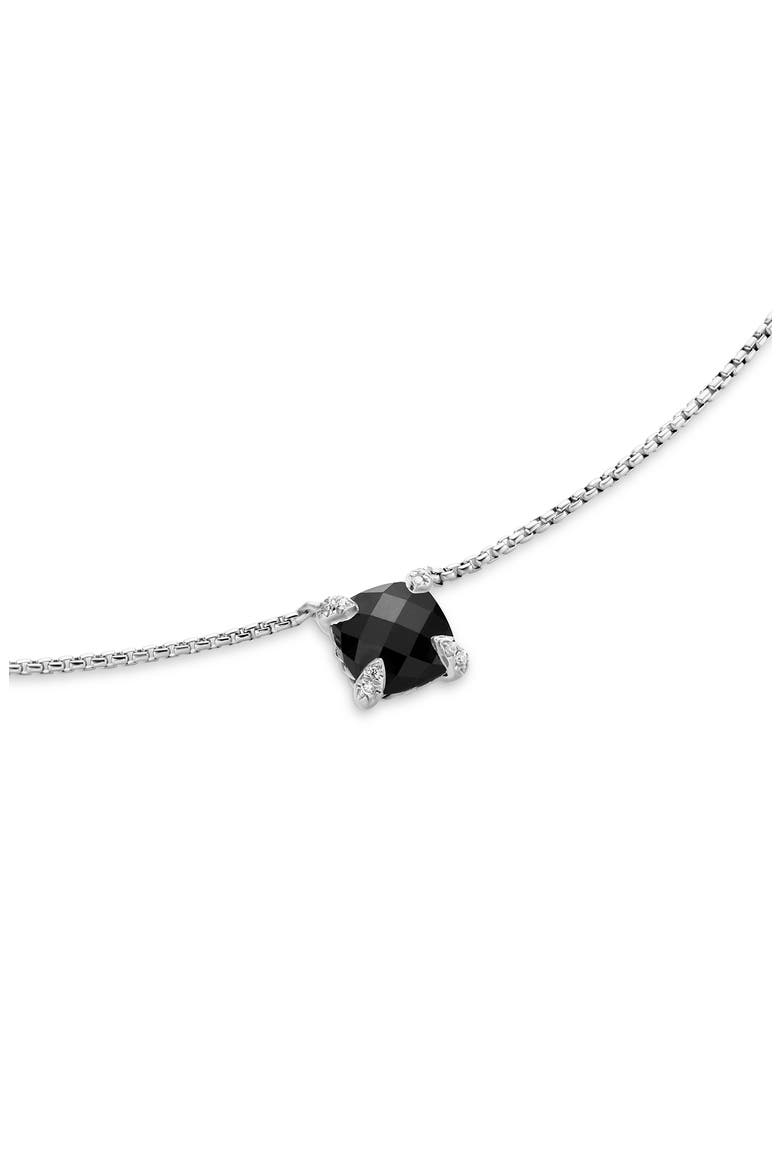 Chatelaine® Pendant Necklace with Diamonds, Alternate, color, BLACK ONYX
