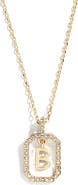 BaubleBar Alicia Intial Pendant Necklace