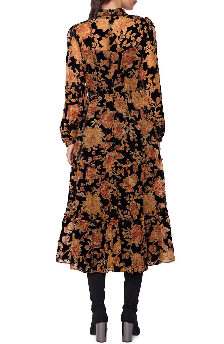 Lost + Wander Cabin Hideaway Long Sleeve Velvet Maxi Dress, Alternate, color,