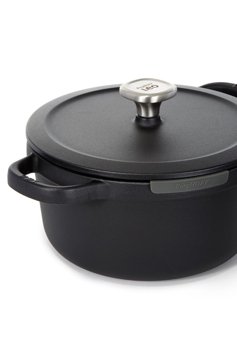 BergHOFF Leo Graphite 6-Quart Cast Iron Stock Pot, Alternate, color, Black