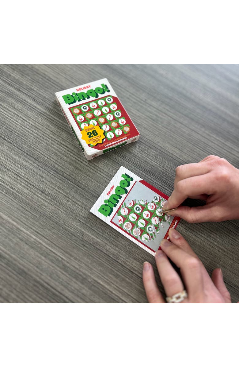 Grand Prix International Holiday Bingo Scratch Card Game26 Cards, Party Game, Win Snowflakes!, Alternate, color, Multicolored