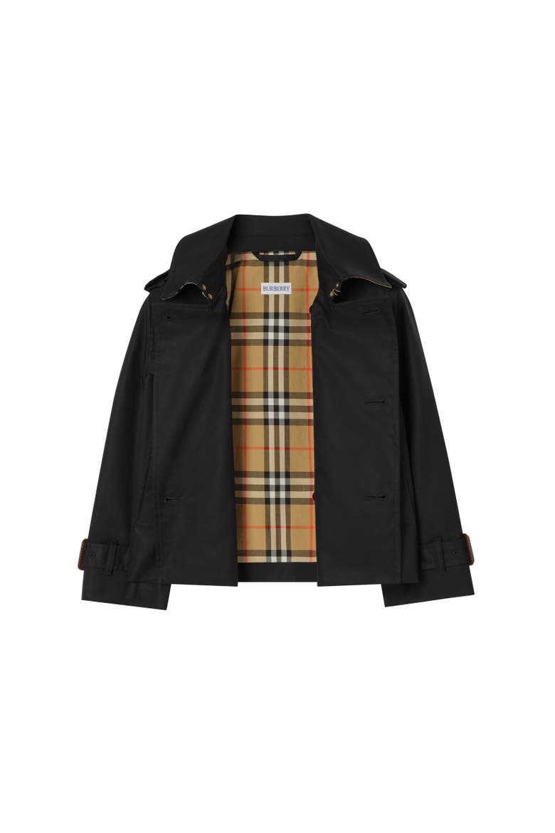 Cotton Trench Jacket, Alternate, color, Black