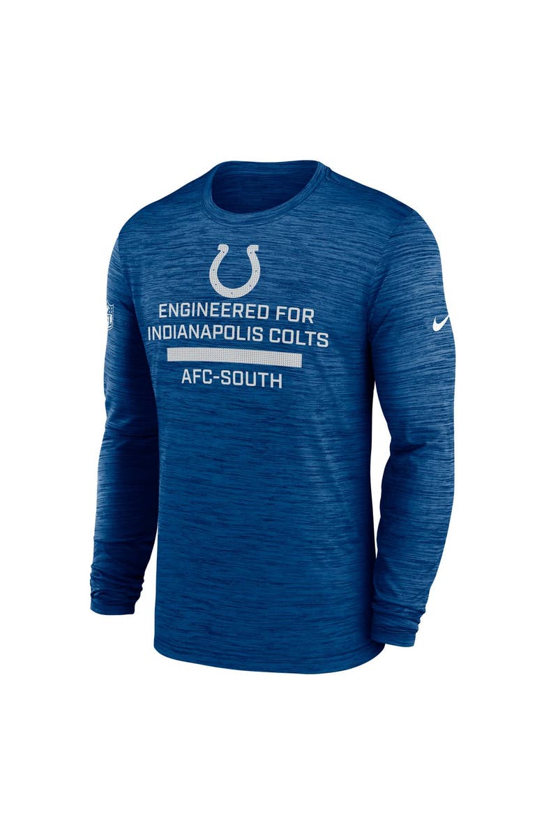 Nike Men's Nike Royal Indianapolis Colts Sideline Velocity Performance Long Sleeve T-Shirt, Alternate, color, Royal