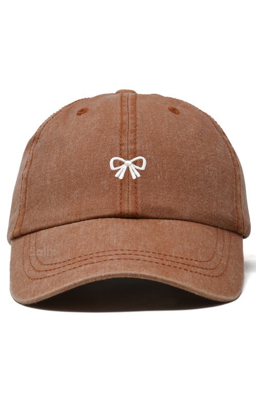 Dalix Bow Dad Cap In Orange