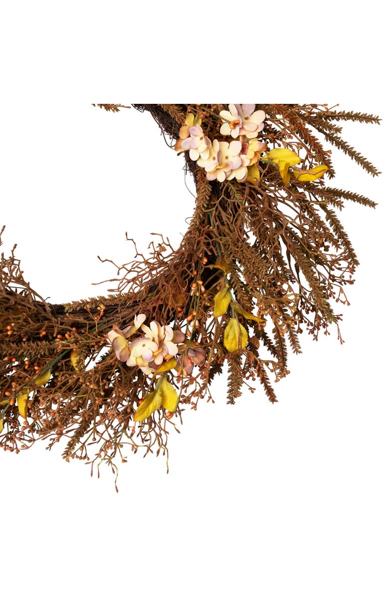 Northlight Fall Grass Autumn Harvest Artificial Wreath - 32", Alternate, color, Brown