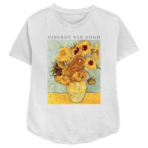 Women's Lost Gods Van Gogh Sunflowers Painting  Graphic T-Shirt