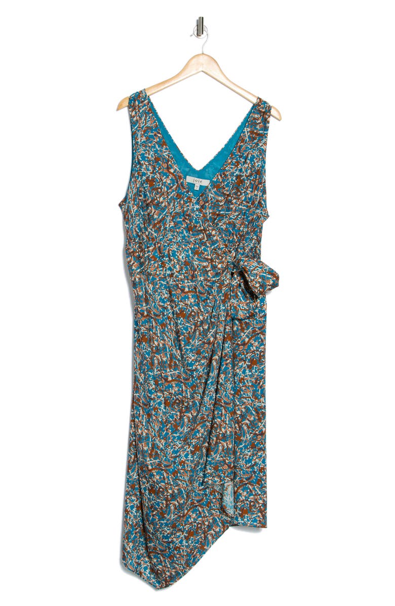 Joie Mercedes Wrap Dress, Alternate, color, Fjord Blue Multi