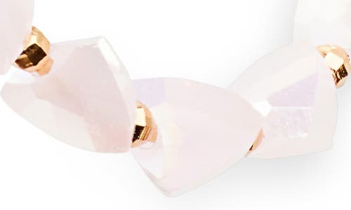 Cara Beaded Hoop Earrings In Pink