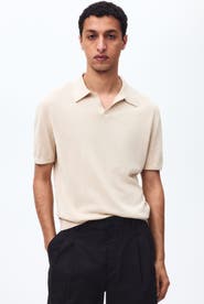 H&M Regular Fit Silk-blend Polo Shirt