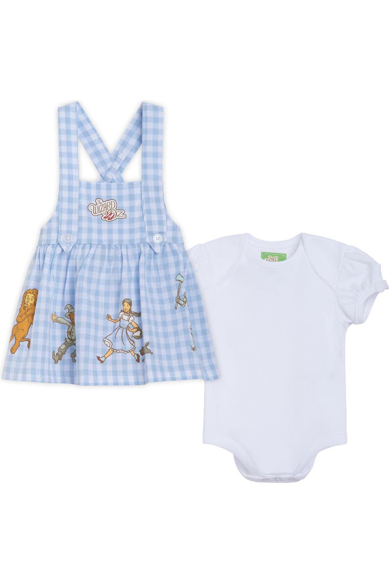 Jumper Dress and Top Set, Main, color, Dorothy Blue Bodysuit