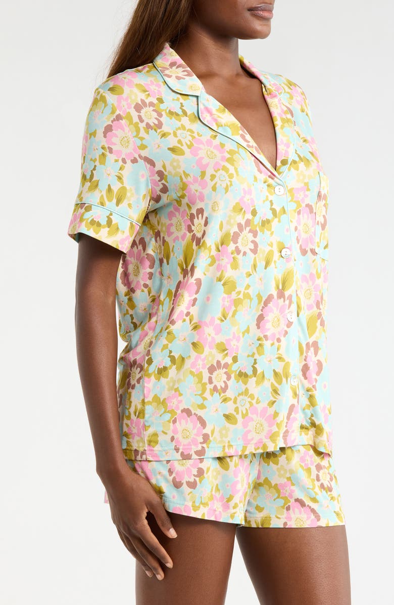 KILO BRAVA Stretch Modal Short Pajamas, Alternate, color, Painted Blooms