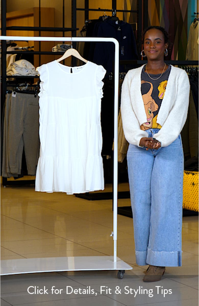 Tiered Ruffle Cotton Blend Dress, sales video thumbnail