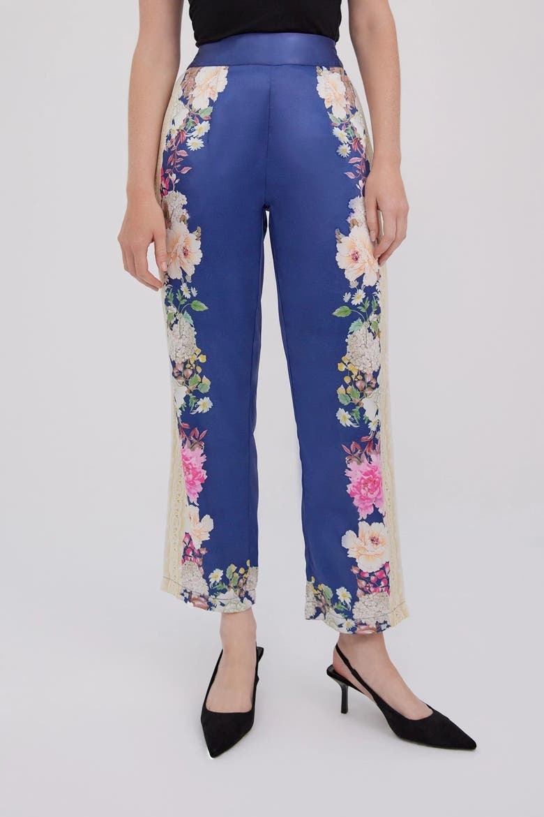 Amora Blue Trousers, Alternate, color, Blue