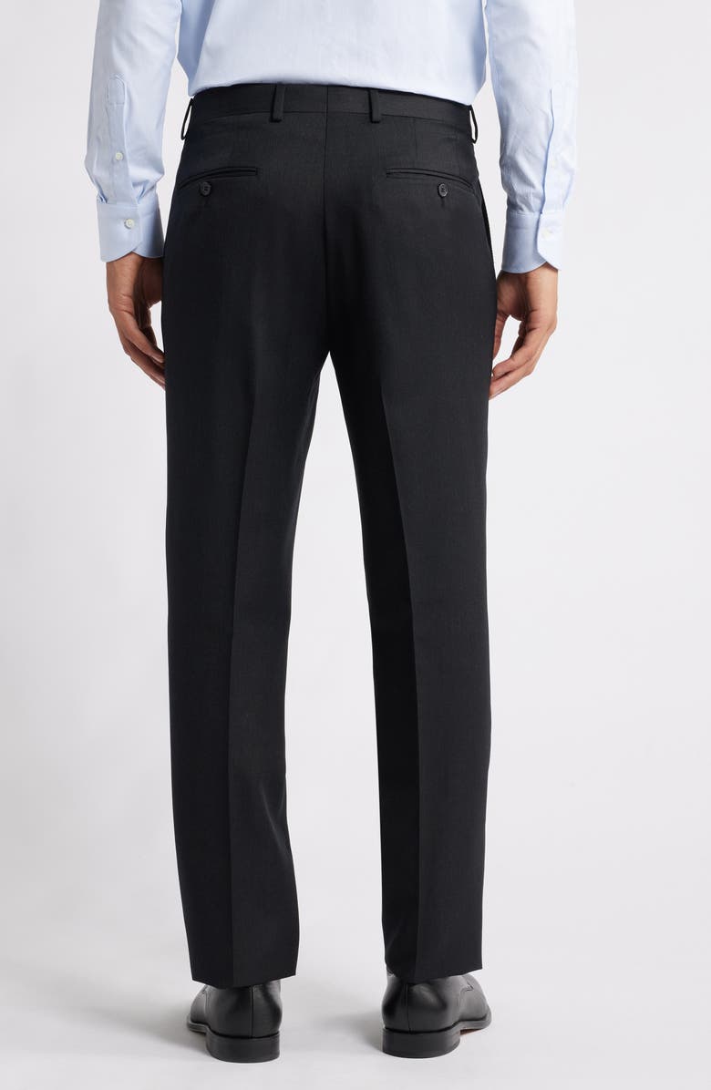 Samuelsohn Roica Flat Front Straight Leg Dress Pants, Alternate, color, Black