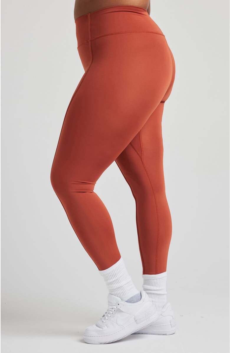 Losano Contour 7/8 Legging, Alternate, color, Baked Clay