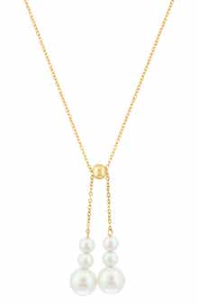 EFFY 14K Gold 6mm Freshwater Pearl Double Pendant Necklace