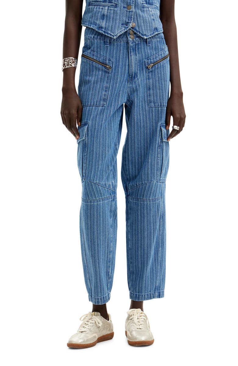 Desigual Hamlet Zip Pocket Jeans, Main, color, 