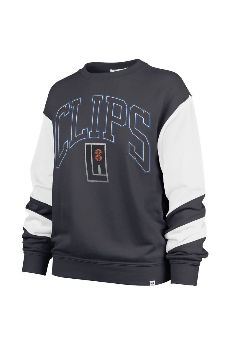 Women's '47 Gray LA Clippers 2023/24 City Edition Nova Crew Sweatshirt, Alternate, color, Gray