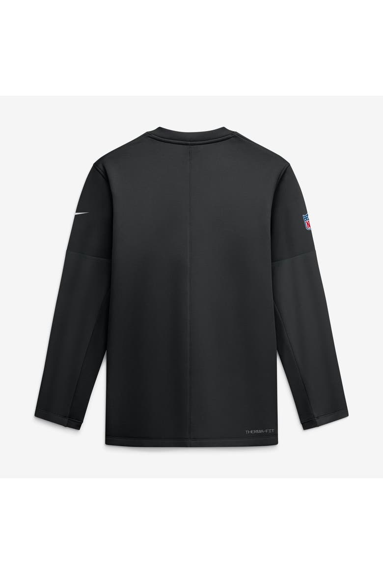 Men's Nike Black New York Jets Sideline Coaches Team Present Midweight Therma-FIT Sweatshirt, Alternate, color, Black