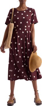 Seasalt Cornwall Tilly Polka Dot Midi Dress