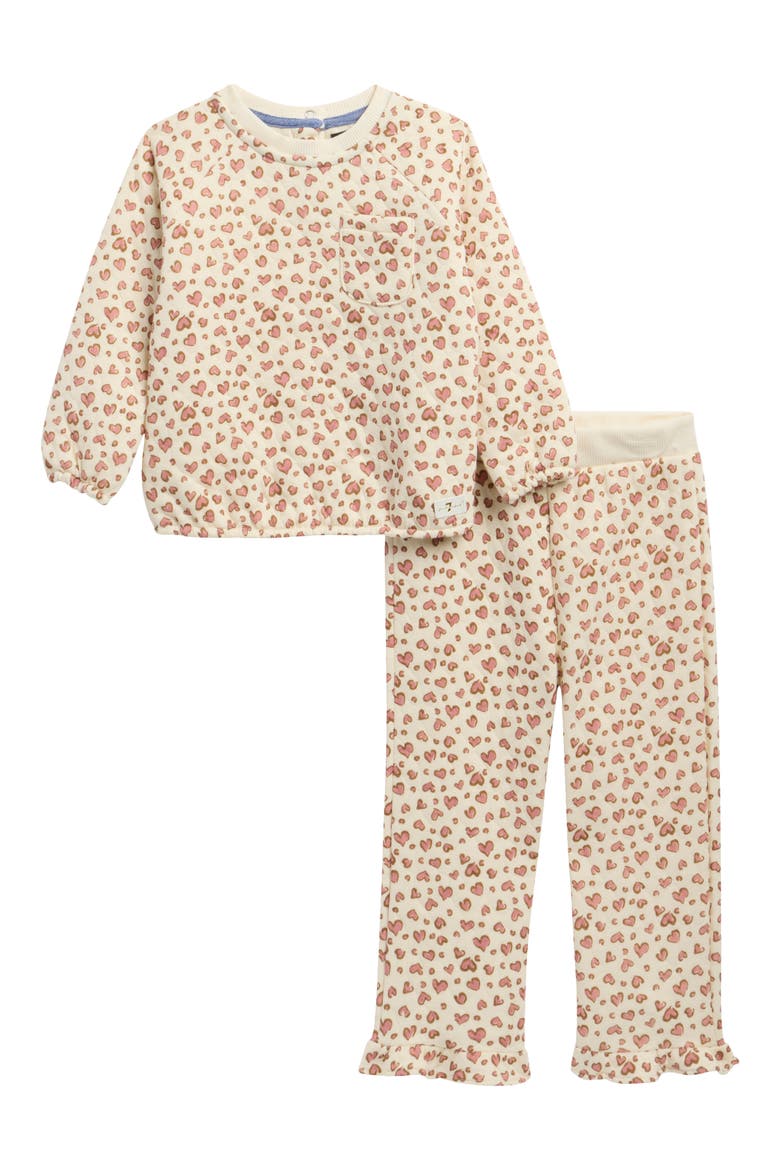 Quilted Top & Pants Set, Main, color, ANTIQUE WHITE