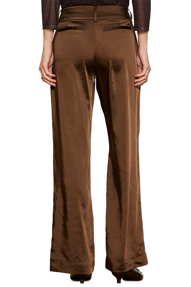 Spotlight Satin Pants, Alternate, color, ESPRESSO BROWN MARTINI