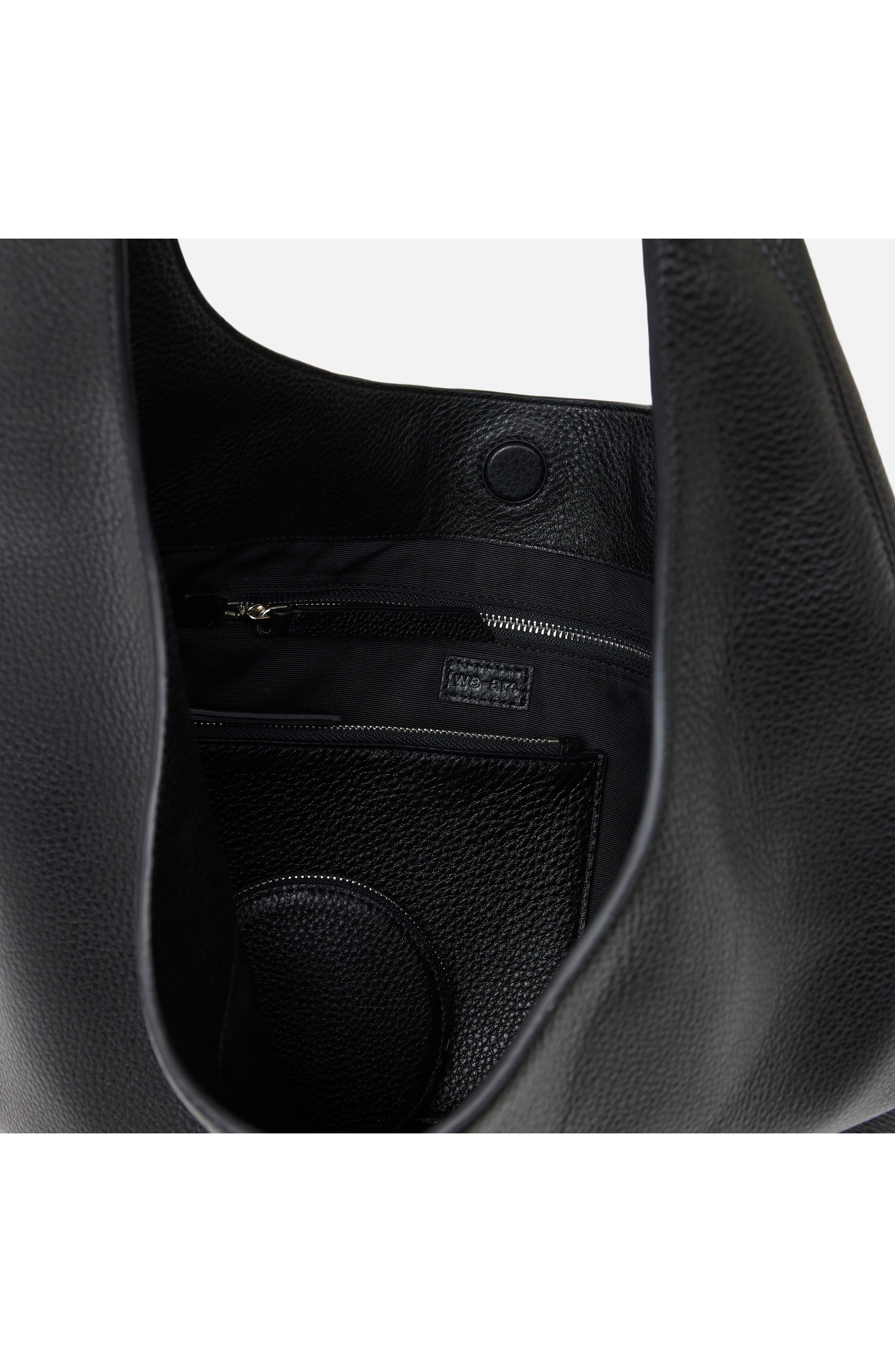 WE-AR4 The H Leather Hobo Bag, Alternate, color, Black