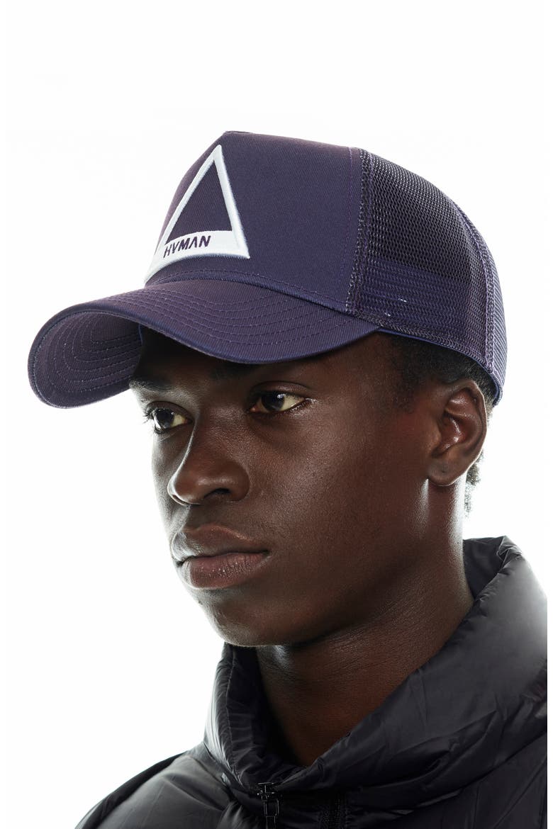 Triangle Logo Mesh Trucker Hat, Alternate, color, PARACHUTE PURPLE