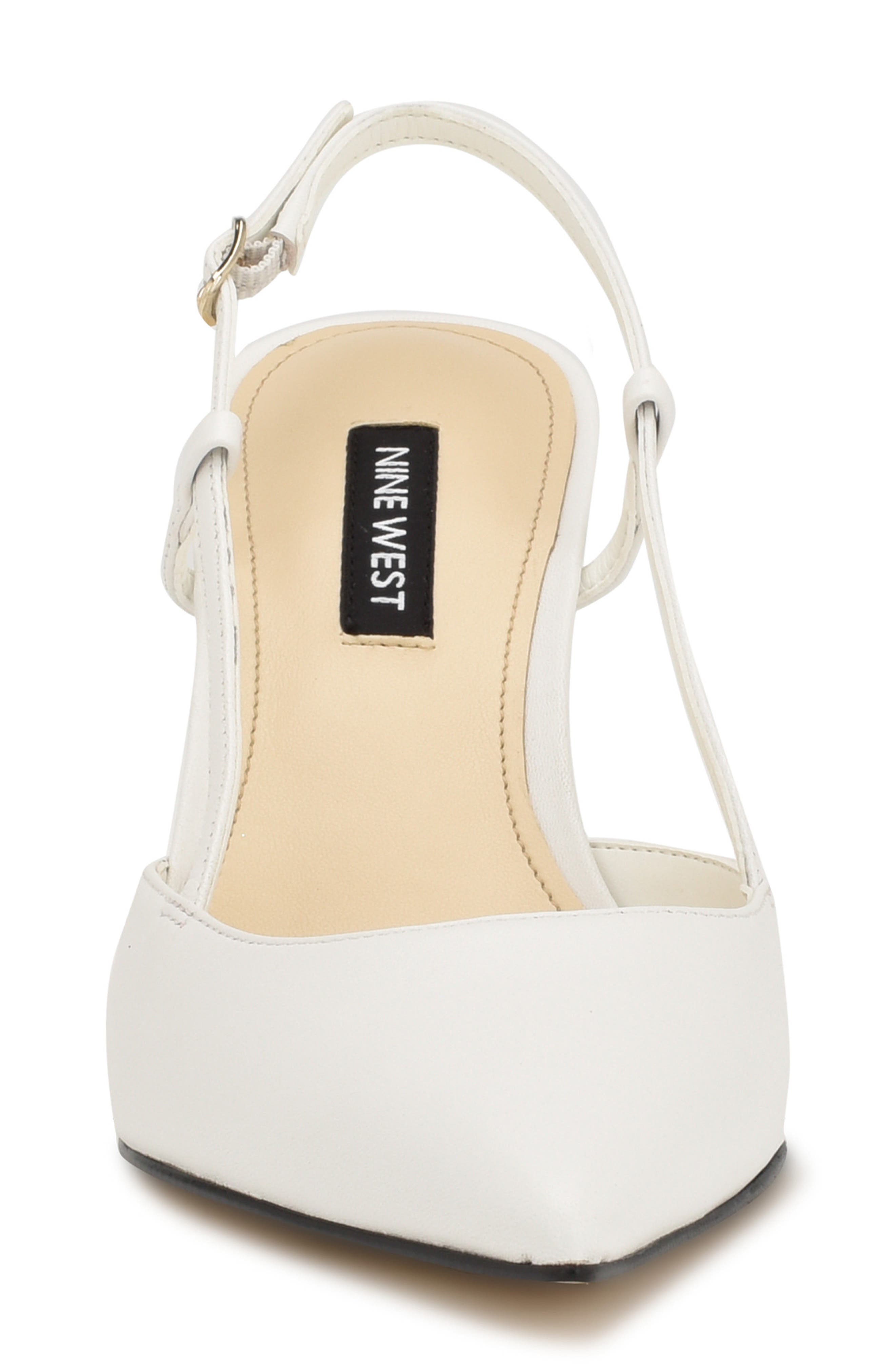 Nine West Peni Pointed Toe Pump, Alternate, color, White 140