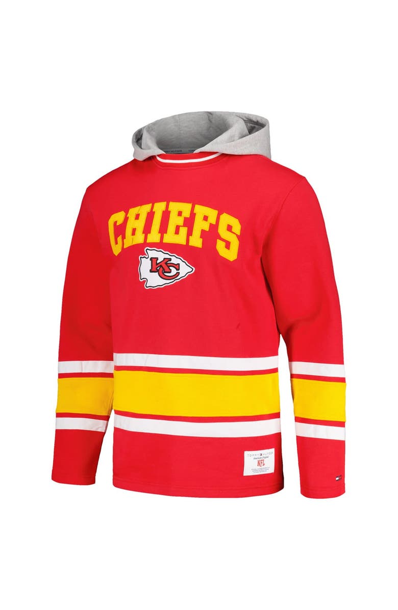 Tommy Hilfiger Men's Tommy Hilfiger Red Kansas City Chiefs Ivan Fashion Pullover Hoodie, Alternate, color, Red